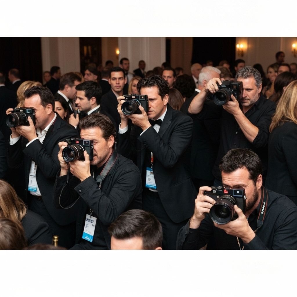 Professional photographers at event